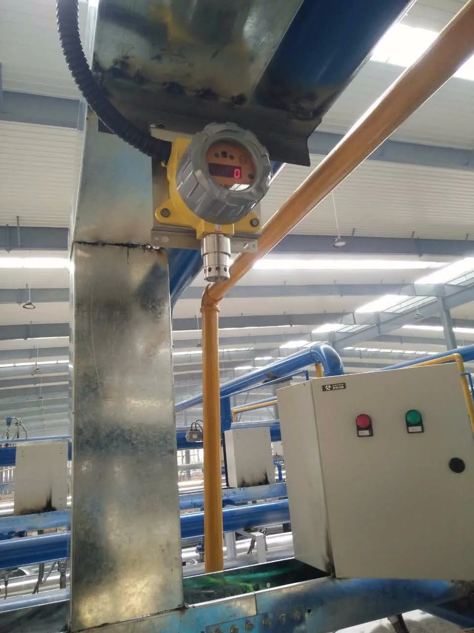 Explosion proof H2S detector H2S transmitter gas leak detector with LED display and alarm lamp