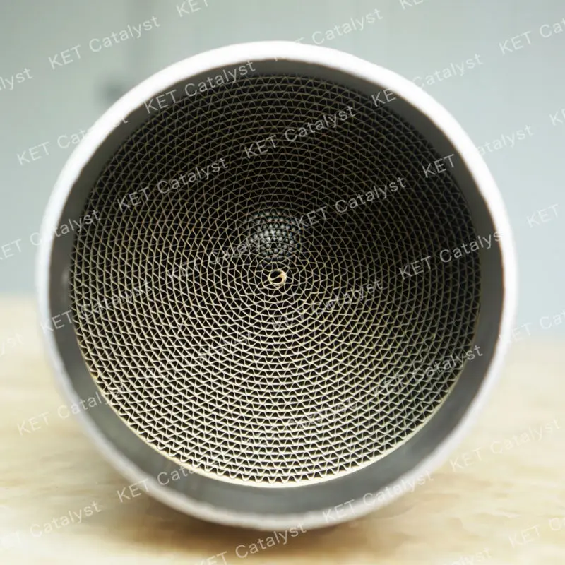 KET Metal substrate Catalyst Euro4 Exhaust high flow catalytic converter stainless with 3 inch OBD II CAT