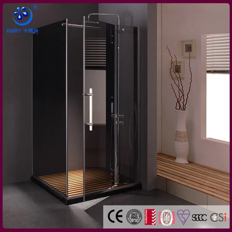 Prefab SS304 Square Modern Luxury Frameless Pivot Hinge Glass Shower Enclosure Cabin Room