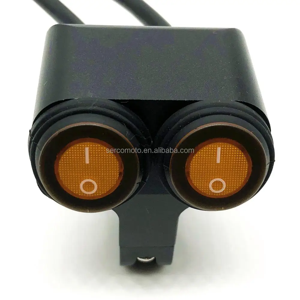 Waterproof 12v 22mm Aluminium Alloy Motorcycle Handlebar Fog Light Switch