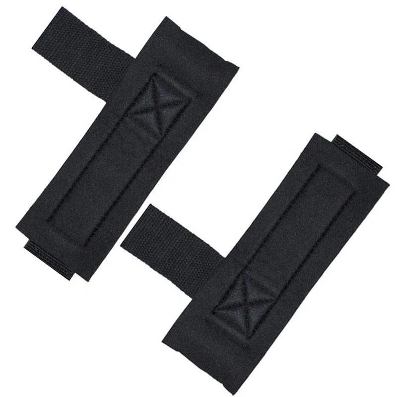 Black Powerlifting Wrist Padded Weight Lifting Support Straps Hand Sport Cross Train Fitness Safety Gym Gloves