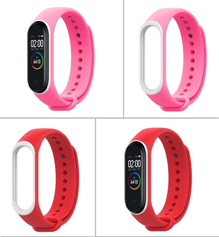 Smart Accessories Miband 4 Strap replace for xiaomi mi band 4 sports silicone wrist strap bracelet with varied colors