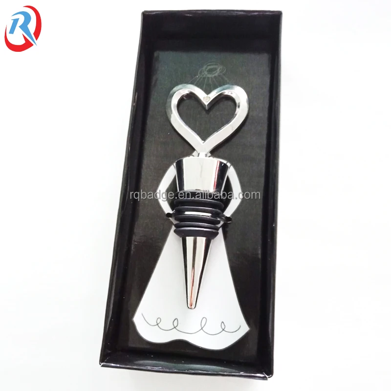 custom own logo cheap metal high quality wine bottle stopper/cork