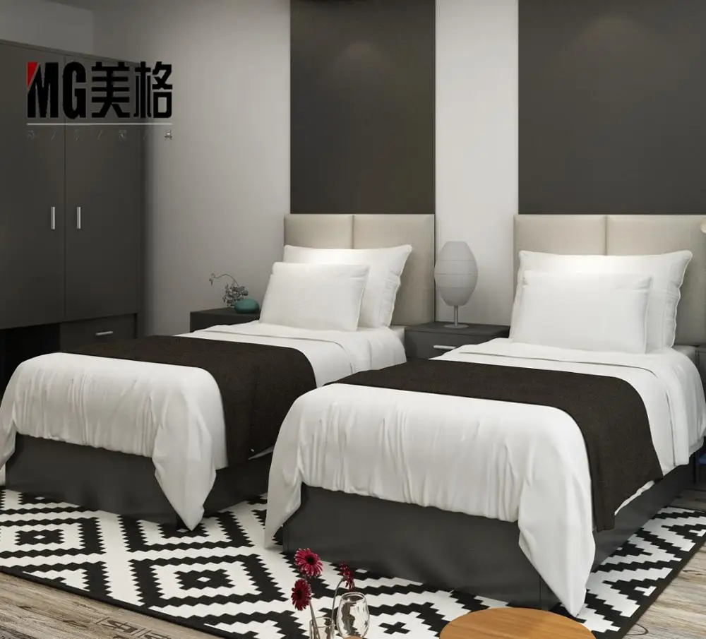 High Quality Hotel bedroom Furniture Hot  cheap wood bed