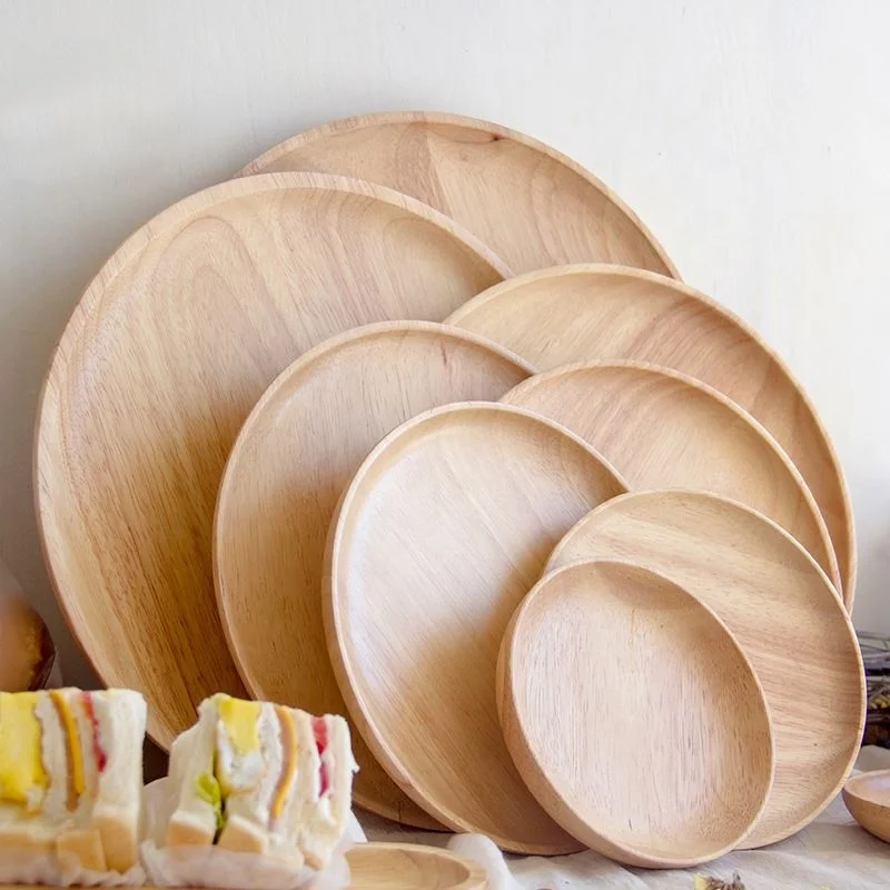 
Different size round wood plate, bamboo food serving dinner plate , round bamboo dinner plate 
