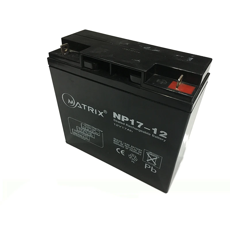 
12v 17ah Matrix brand battery mf rechargeable superior seal agm battery 