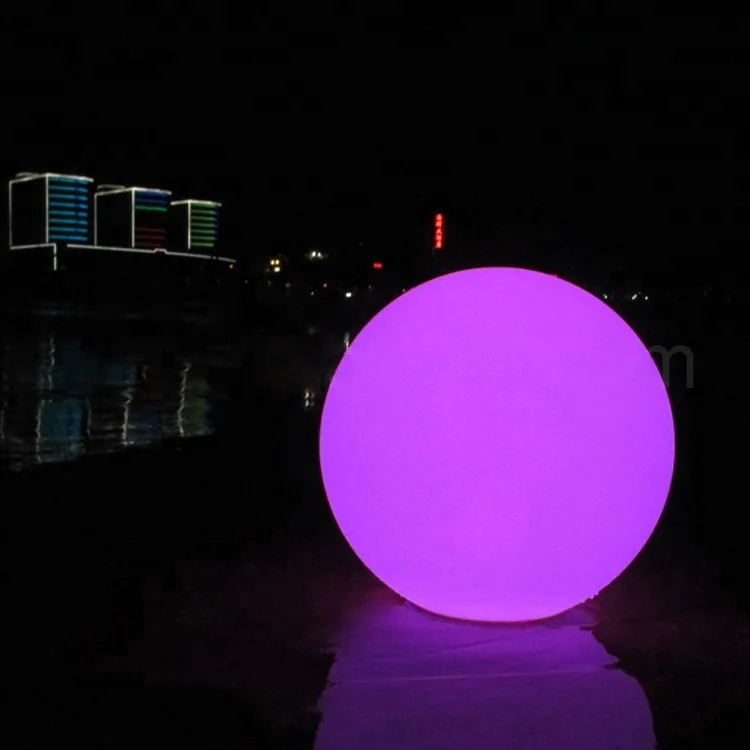 Outdoor Lighting glowing up rechargeable 16 color change moonlight floating led ball