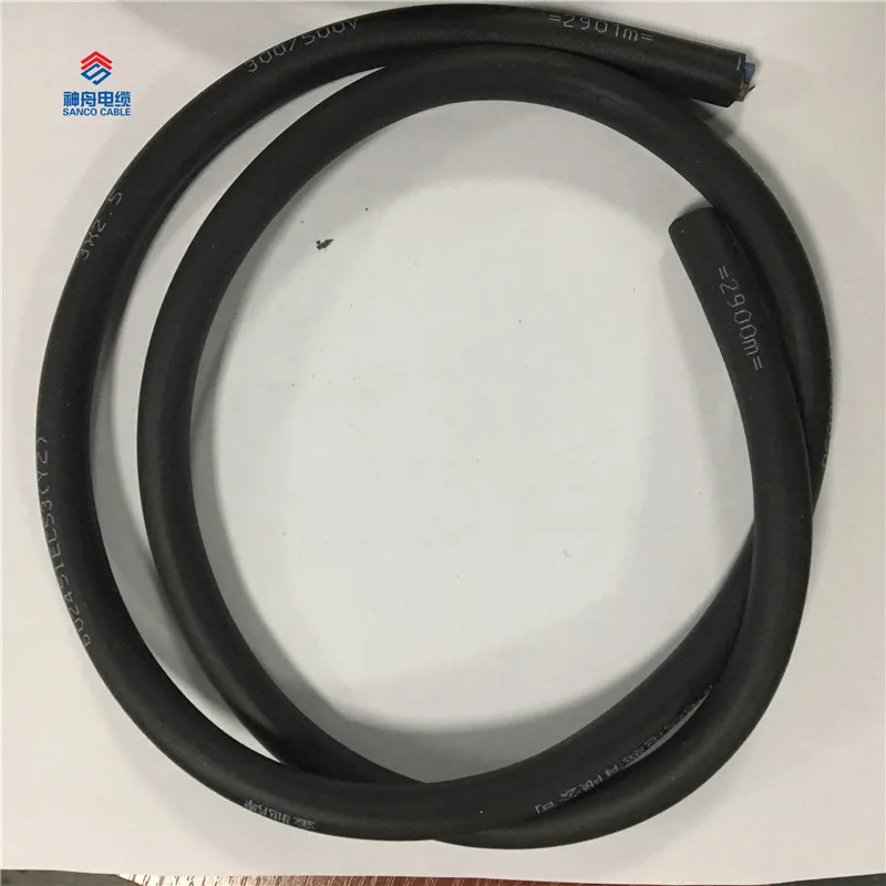 450V/750V Multi Core Rubber Insulated Flexible Cable Wire for Mobile Electrical devies and rings