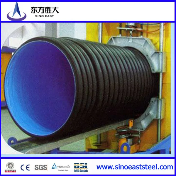 DWC 800mm sn10 hdpe double wall corrugated pipe for drainage