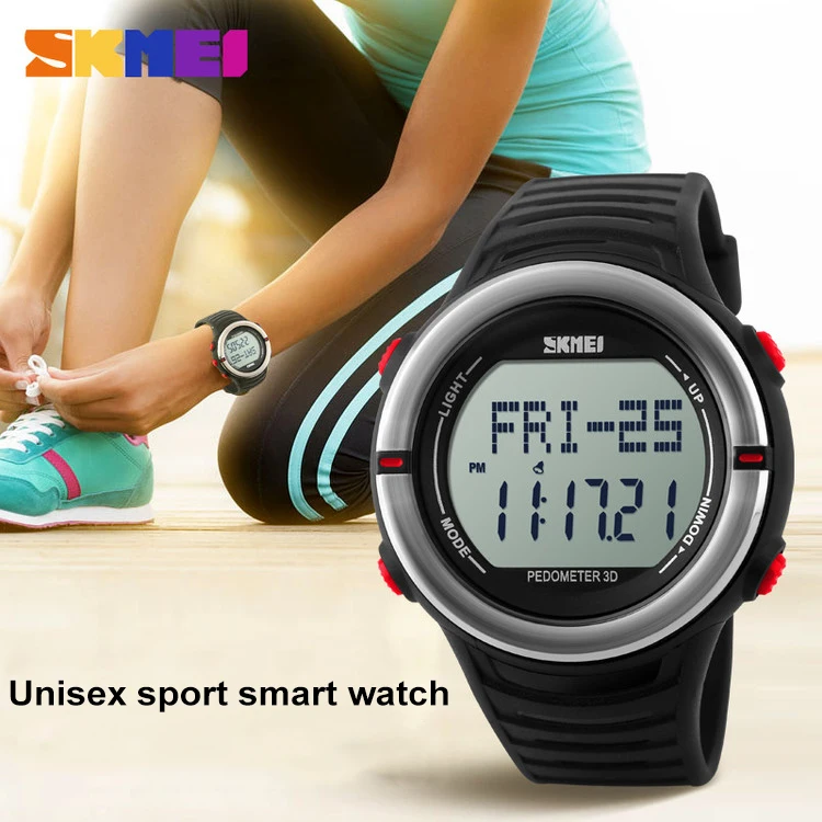 SKMEI 1111 horloge watches men heart rate monitor 3D pedometer watch instructions, round smart sport watch