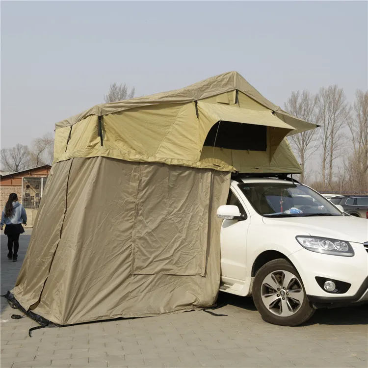 4x4 high quality outdoor camper trailer with quality car roof tent awning with room