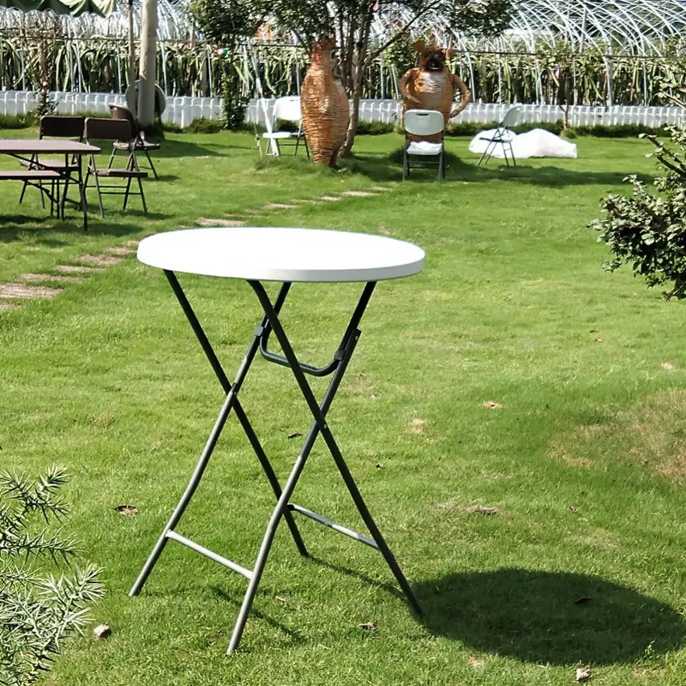 2019 new 2.6ft plastic folding bar table with table cover for event/party/wedding/gathering