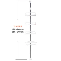 Wholesale High Quality Height Extendable Bathroom Cosmetics Organizer  Four Tiers Corner Storage Rack For Sale DQ601D