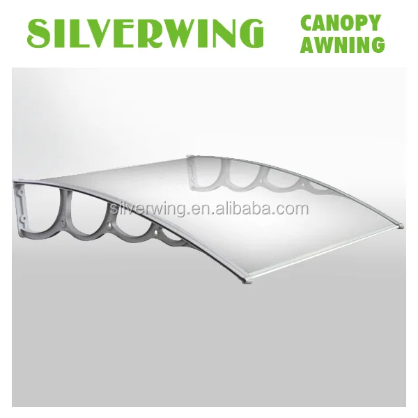 Clear plastic gazebo polycarbonate balcony patio cover canopy for door awnings