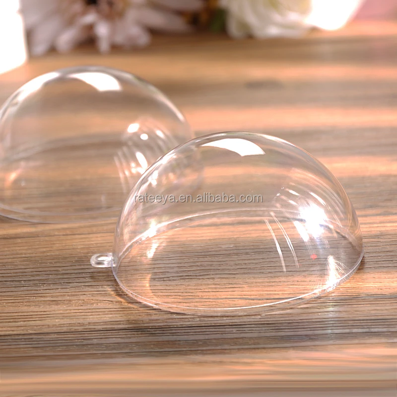 Wholesale Openable Transparent Plastic Christmas Ball Decoration Plastic Transparent Acrylic Ball-9CM  Supply 4-40cm balls