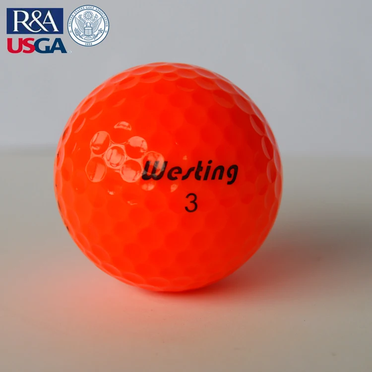 
Customize logo pink yellow orange golf ball 