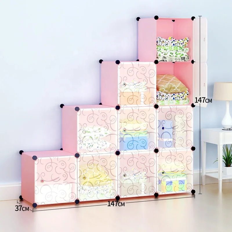 Portable folding online diy plastic wardrobe cabinet