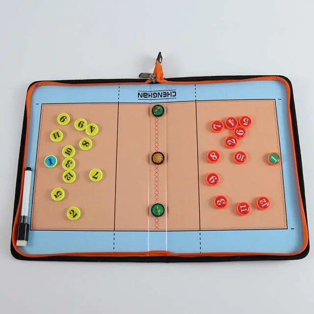 volleyball Coaches Magnetic Tactics Strategy Board with an Erasable 2 in 1 Pen with Scaffolding and Zipper Back