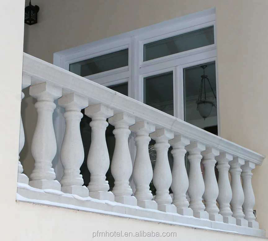 
Exterior carved limestone stone stair Handrails 