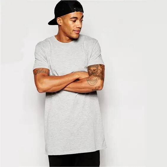 wholesale bulk custom printing men cheap cotton plain extended t shirt blank from china supplier on alibaba