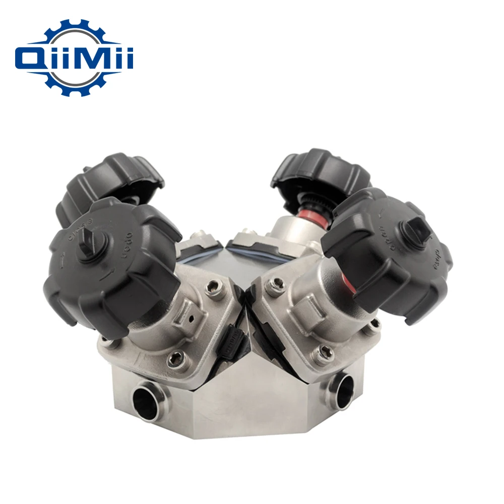 Sanitary Stainless Steel Pneumatic  Mini Type 2-Way Water Diaphragm Valve Electric or Handle Water Fluid Solenoid