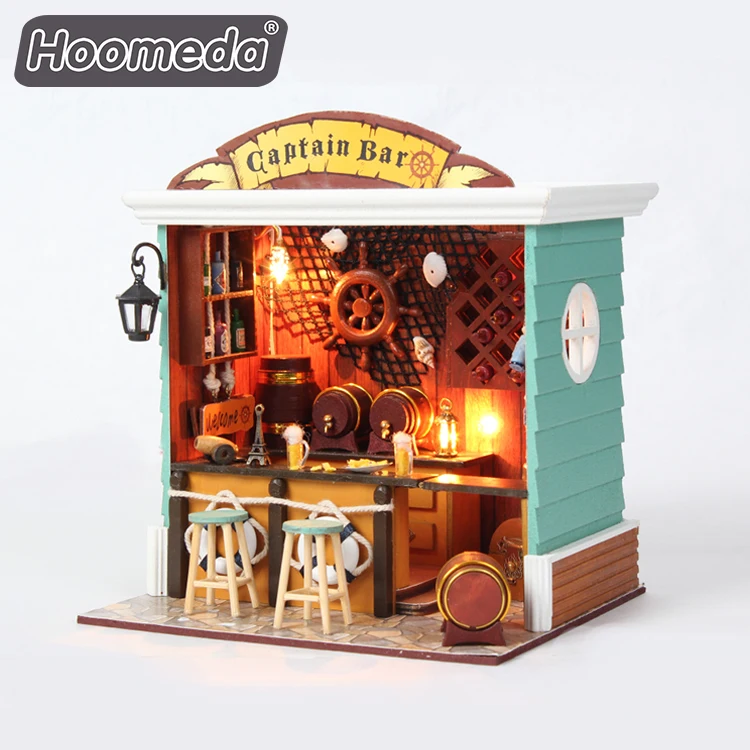 Прекрасный миниатюрный магазин серии 1:24 бар Кукольный дом