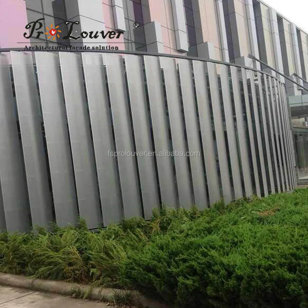 Vertical Aluminum Louvers, Exterior Aluminum Louvers, Aeroscreen Louvers