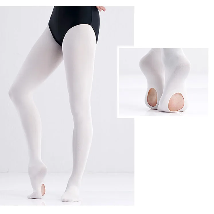 Ballet Polyester Dancing Tights Nylon Trampled Foot Reversible Pantyhose For Woman