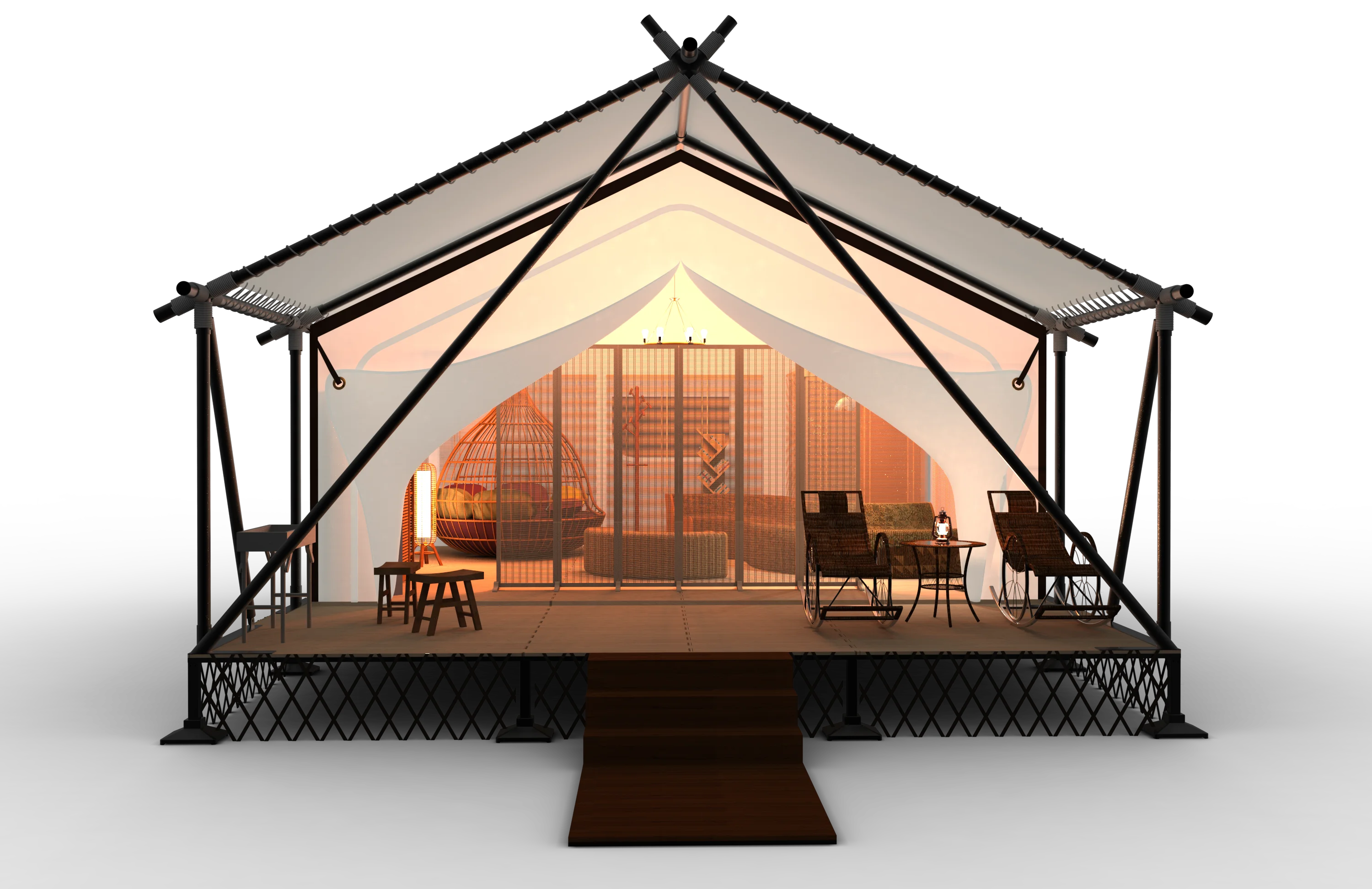 
outdoor custom glamping tent for camping 