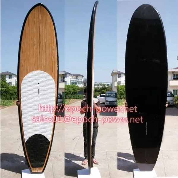 2015 premium quality wood veneer SUP boards + black white eva mat, cheap SUP boards