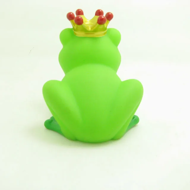 Rubber Green king Frog lovely Baby Bath Toy
