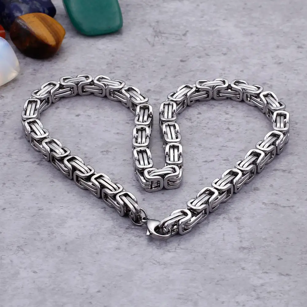 2019 Wholesale Classic Long Byzantine Chain Necklace Mens Chain Necklace Jewelry