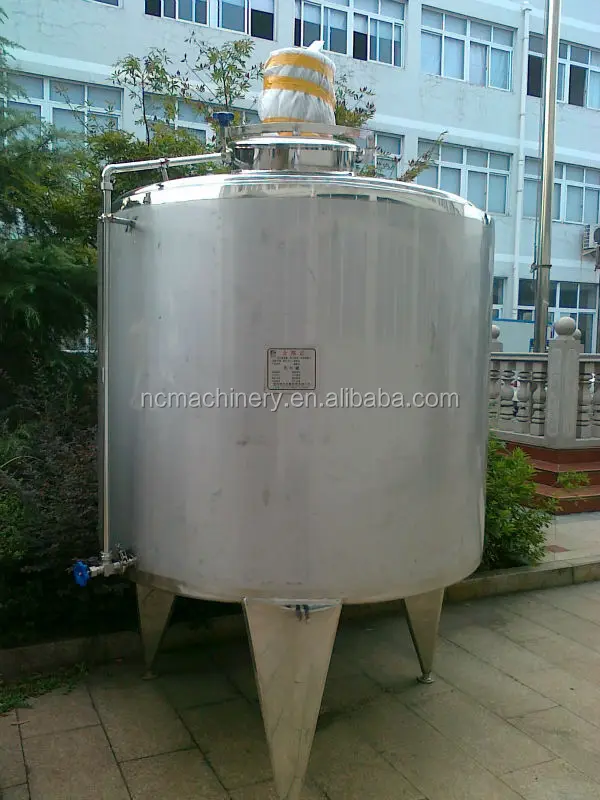 Electric Stainless Steel Milk Buffer Tank With Cooling Jacket and Mixing Padder