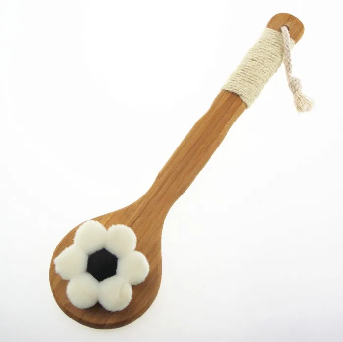 
Long handle bamboo superfine fiber massager bath brush 
