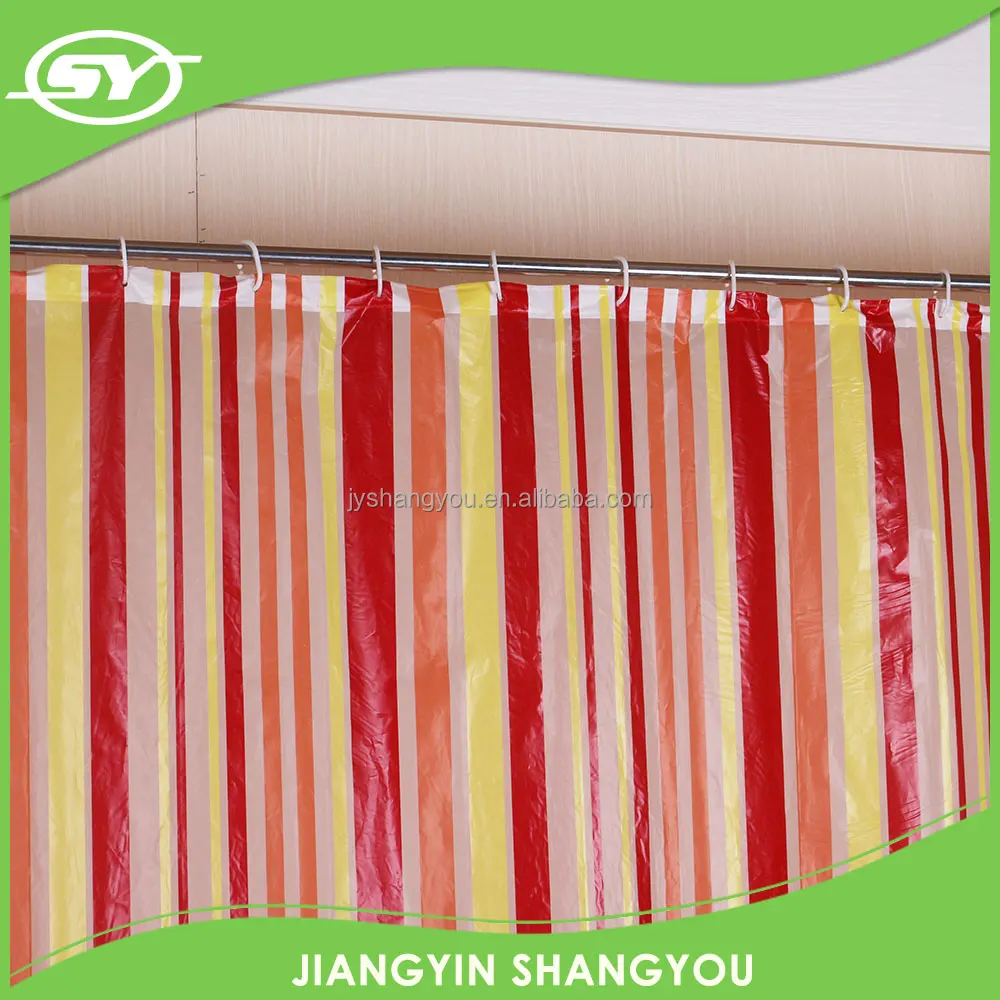 custom plastic shower curtain with hooks