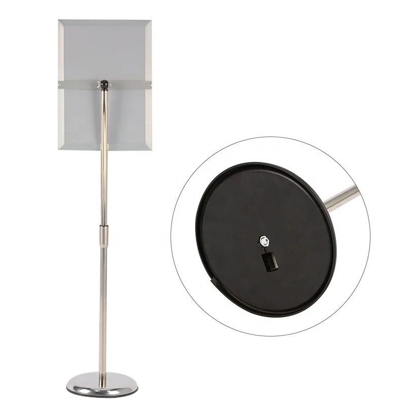 Menu Board adjustable display sign  stand with snap frame from factory