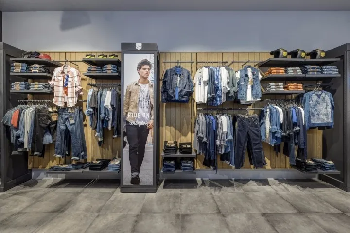 Retail Clothing Shop Jeans Display Standing Rack Modern Design