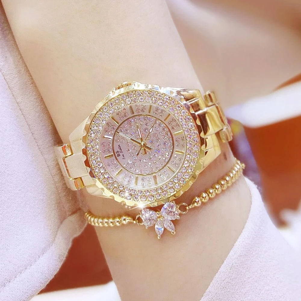 Women Watches 2019 Luxury Brand Ladies Dress Watches Stainless Steel Diamond Watch Quartz Clock Relogio Feminino