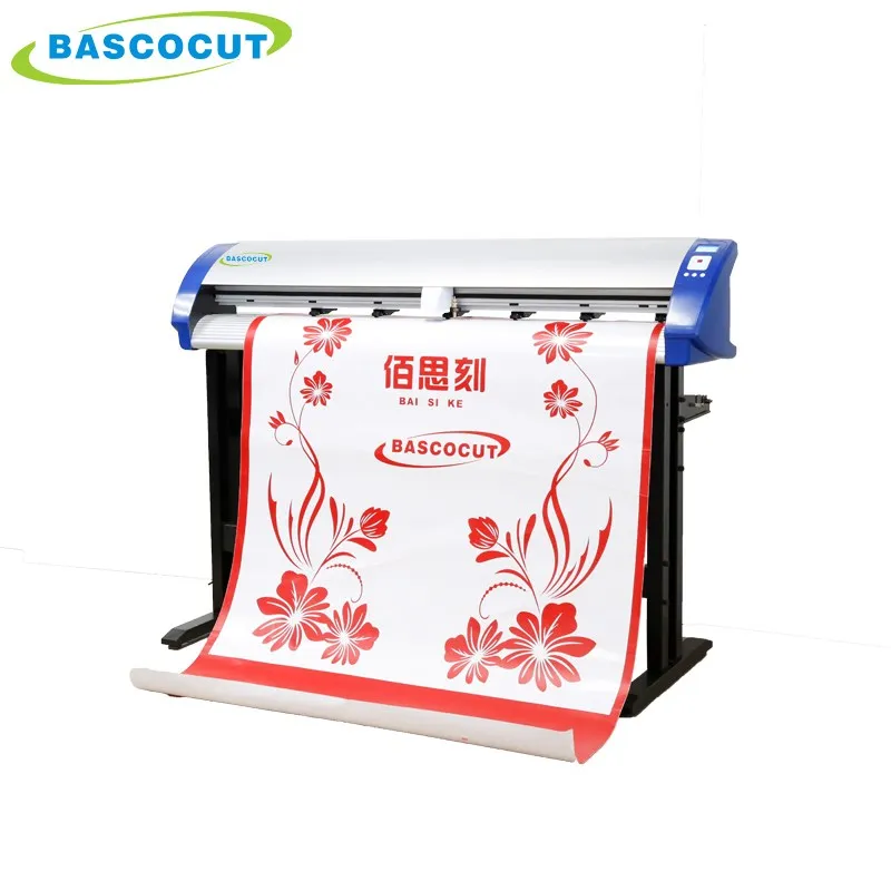 Bascocut cutting plotter/ contour cut roller vinyl cutter plotter with USB flash