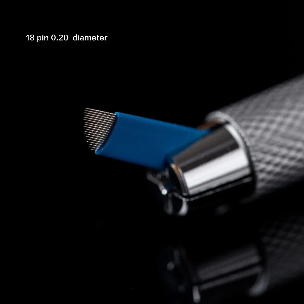 Factory Private Label Microblading 0.20 Diameter And 18 pin Needles For Permanent Makeup Eyebrow Tattoo Needle