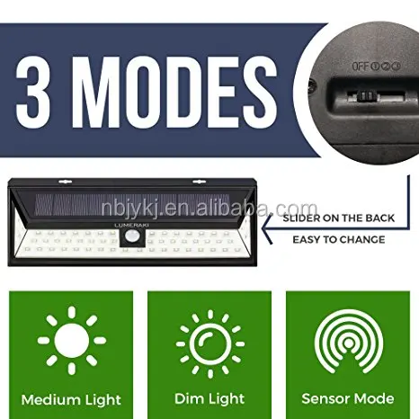 
Solar Sensor mounted Outdoor Weatherproof Wall Security Light Motion Activated Energy Saving light 