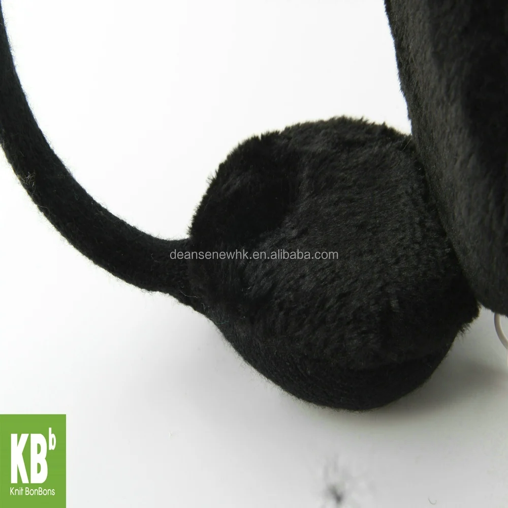 Cute Penguin Custom Made 100% Acrylic Knit Earmuff with Headphone