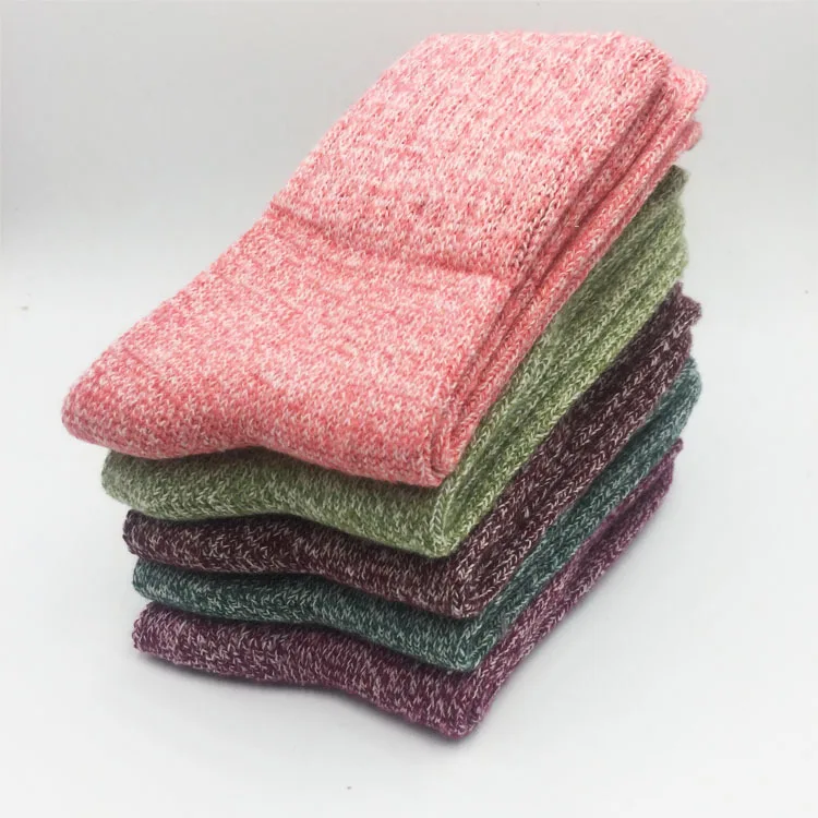 
Thick cotton socks microfiber cozy wool socks solid color wool socks women 