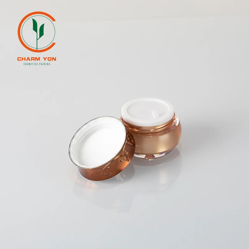 
Wholesale Cosmetic Packaging 10g/15g/30g round shape rose butterfly bottle cosmetic plastic packaging CY19003DS-G3 