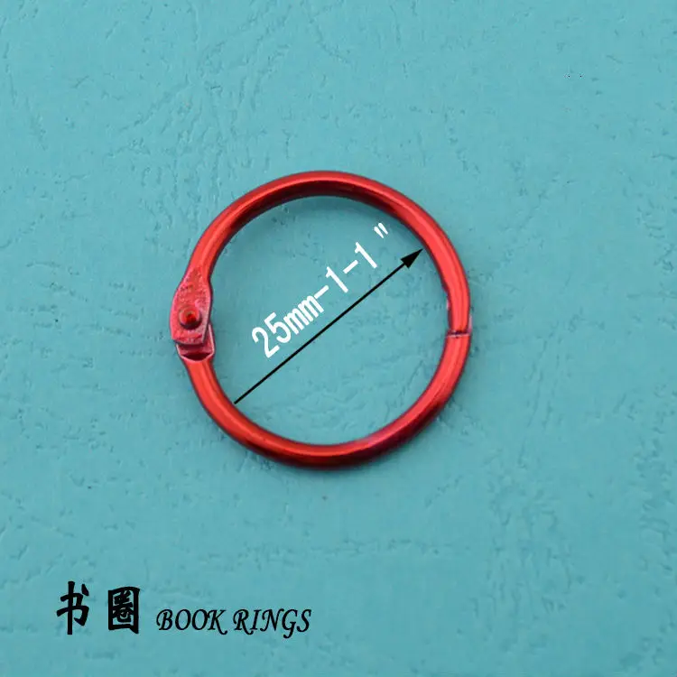 Wholesale Custom 14mm,19mm,25mm,32mm,38mm,50mm,60mm,75mm color book ring metal book binder rings for office supplies