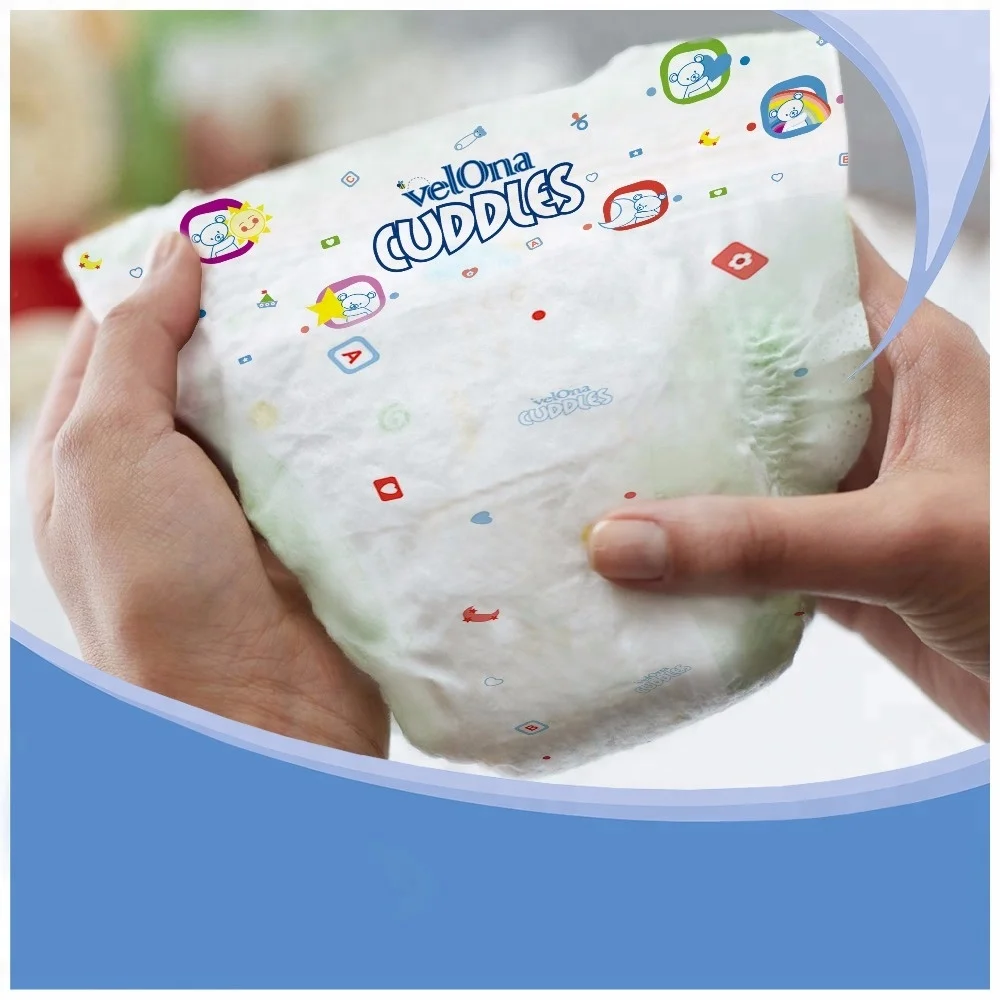  Velona Cuddles маленькая упаковка инновотивный Т-образный детский одноразовый подгузник оптом изготовленный золотым заводом-производителем в