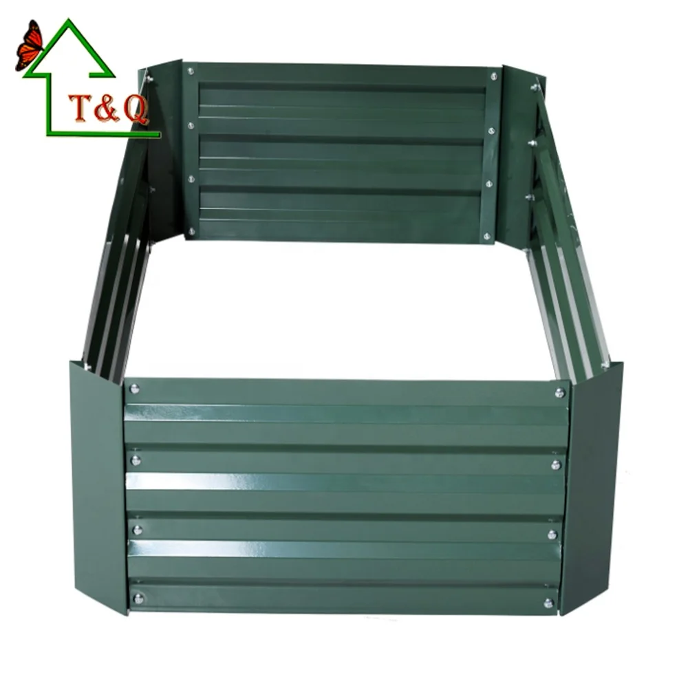 Galvanised Steel Raised Garden Grow Bed Corrugated Sheet Garden Planter Box Raised Vegetable Garden Bed