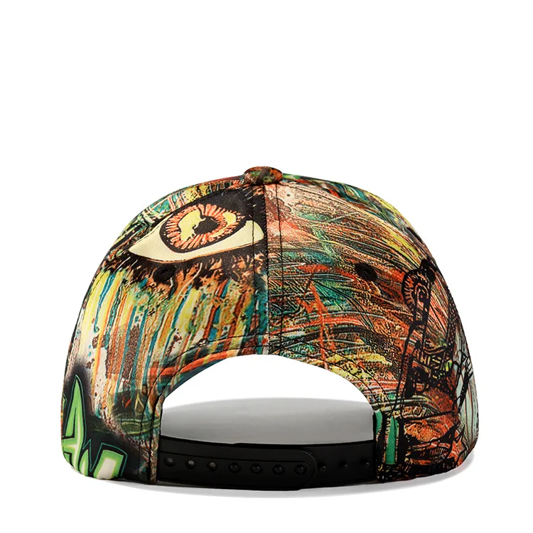 Wholesale korean style tropical printing graffiti hiphop cap baseball