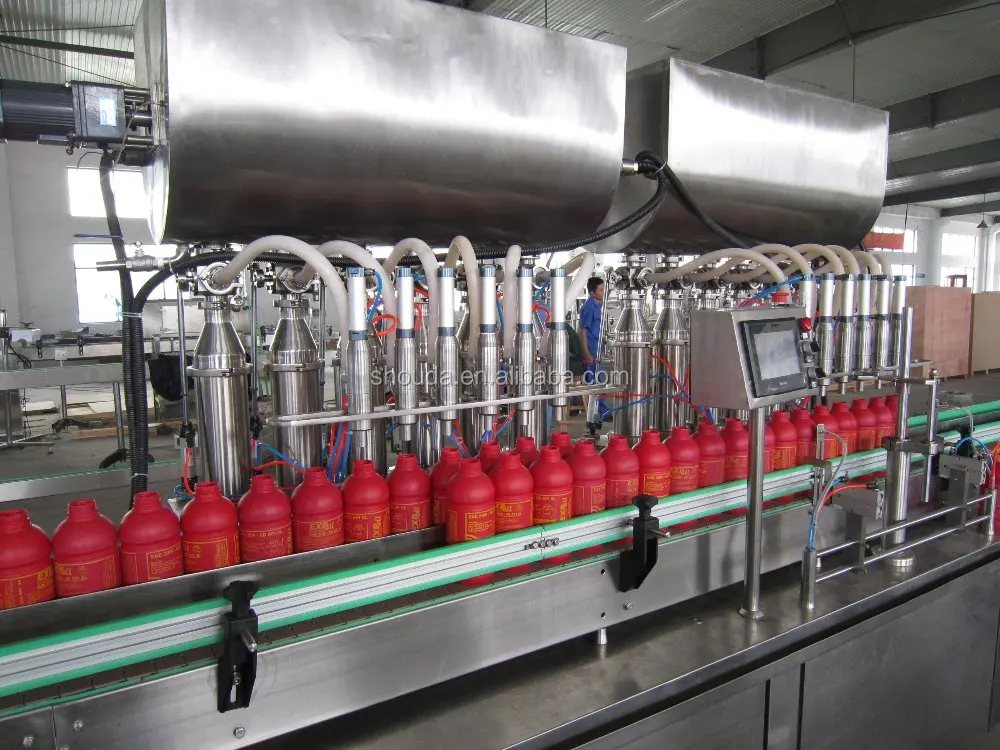 
GMP standard automatic fruit jam/hot sauce/ketchup/tomato paste bottle filling machine 