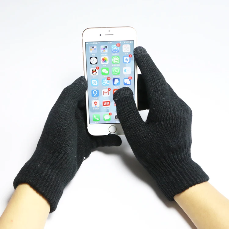 Magic Knit Gloves Unisex Winter  Lined with 3 Touchscreen Fingers